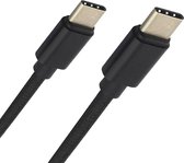Oplaadkabel USB-C Kabels Gevlochten Nylon USB C naar USB C - USB C kabel Datakabel - Zwart - 1,8 meter