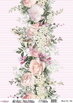 Papier de découpage Cadence Rice 746 30x42 cm Bande de fleurs