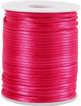 Cordon satin, épaisseur 2 mm, rose, 50m