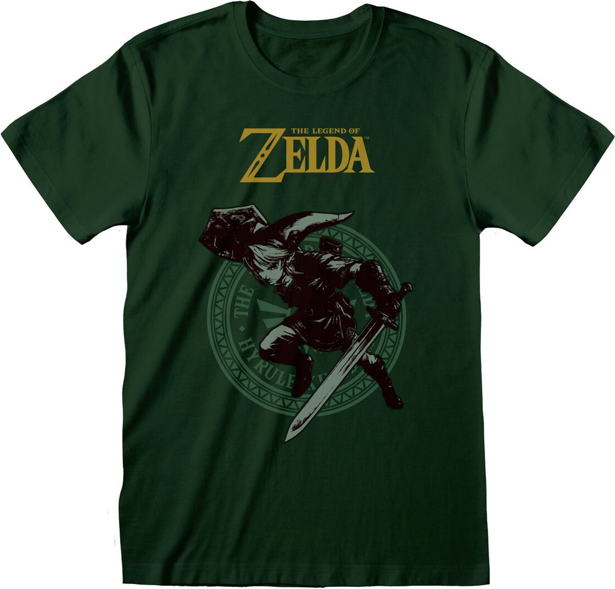 T-Shirt met Korte Mouwen The Legend of Zelda Link Pose Groen Uniseks - L