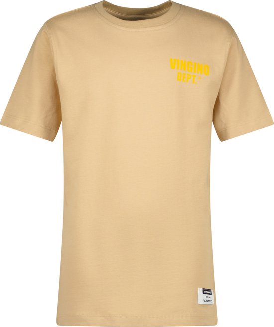 Vingino T-shirt Hasial Jongens T-shirt - Sandstone - Maat 140