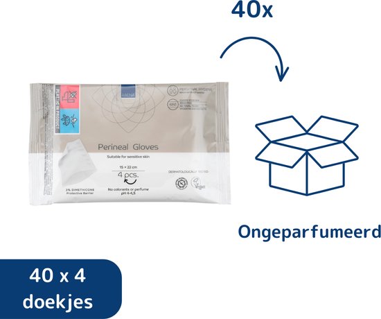 Abena | 3 x 4 débarbouillettes pour Incontinence | Non parfumé | Érythème fessier | Nettoyage zone intime