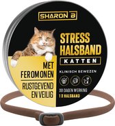 Halsband kat bruin - Feromonen - Anti-conflict voor katten - Anti-stress - Geruststellend - antistress halsband - feromonenhalsband kat