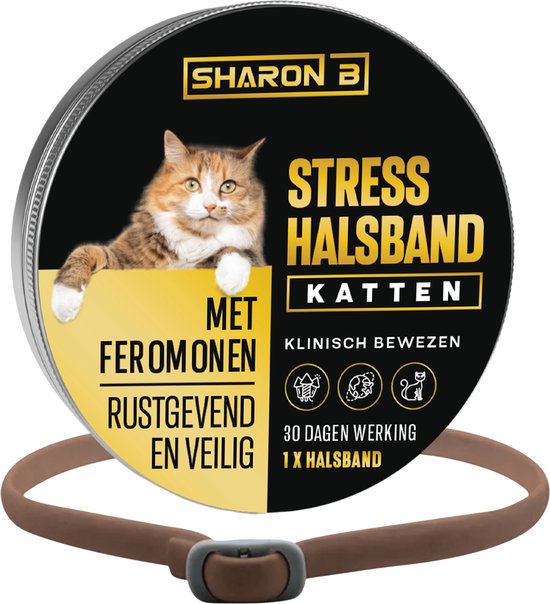 Collier chat marron - Phéromones - Anti-conflit pour chat - Anti-stress -  Rassurant 