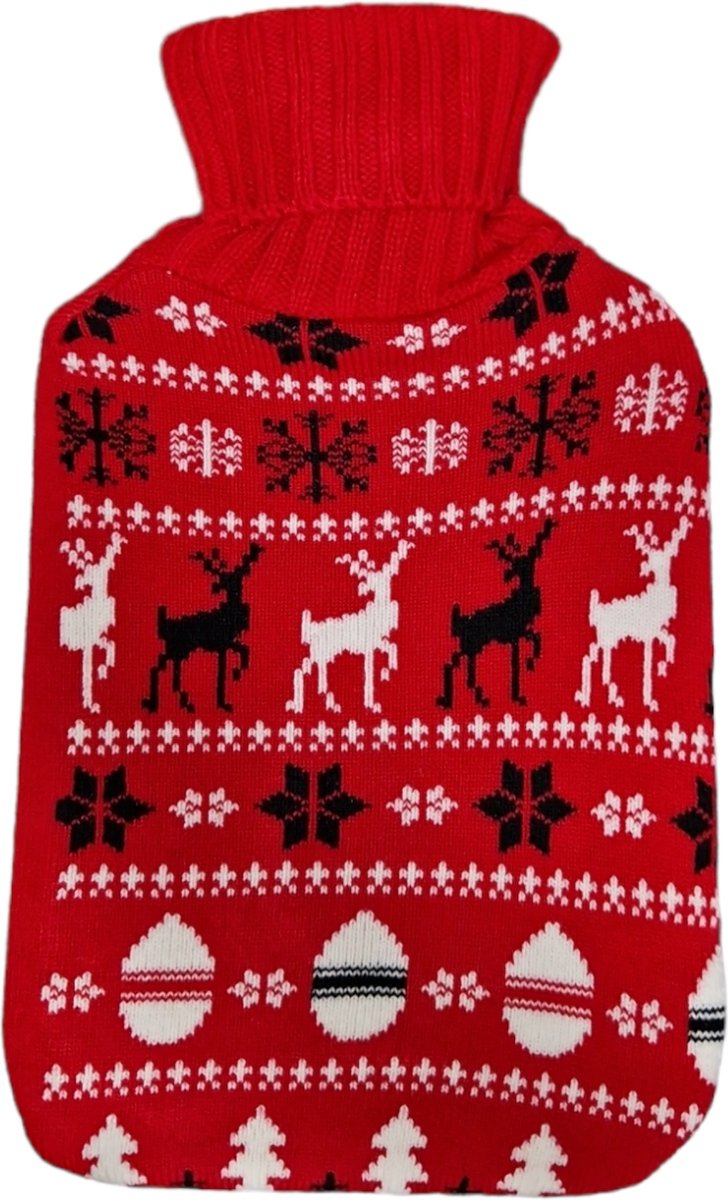Goedkoopste Warmwaterkruik – Kruik - Warmwaterkruik Met Hoesje – 2l – Jacquard