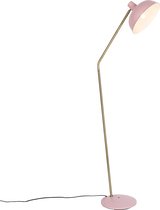 QAZQA milou - Retro Vloerlamp | Staande Lamp - 1 lichts - H 138 cm - Roze - Woonkamer | Slaapkamer | Keuken