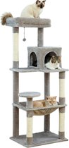 ExpanseShop - Katten Boom - Cat Tower - Katten Speelgoed - Comfort - Huidvriendelijk - Zacht - Grijs en Beige - 55x55x143