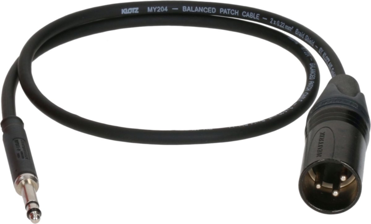 Klotz M4TM1-0100 Patchkabel TT naar XLR male 1m