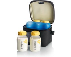 Medela Koeltas Moedermelk flesjes - Medela flesjes passen perfect - met 4 Medela flesjes en koelelement Medela Koeltas Moedermelk flesjes - Medela flesjes passen perfect - met 4 Medela flesjes en koelelement
