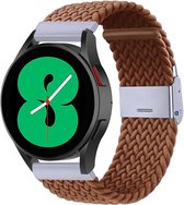 By Qubix 20mm - Braided nylon bandje - Bruin - Geschikt voor Huawei watch GT 2 (42mm) - Huawei watch GT 3 (42mm) - Huawei watch GT 3 Pro (43mm)