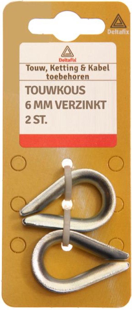 Deltafix touwkous verzinkt 6 mm 2 st.