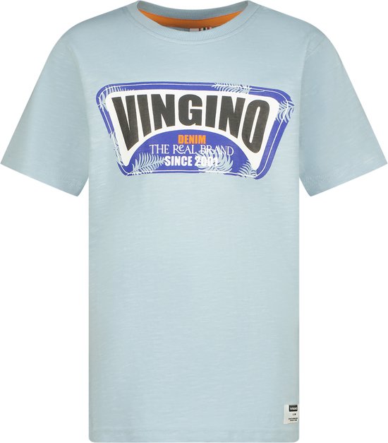 Vingino T-shirt Hefor Jongens T-shirt - Greyish blue - Maat 164