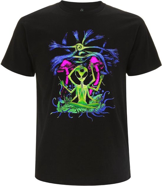 Glow In The Dark T-shirt - Zwart - XXXL