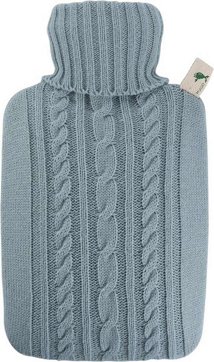 Goedkoopste Luxe warmwater kruik - gebreide hoes - pastel blauw - 1800 ml - Kruikenzak - Cadeau - Kinderen/Volwassenen