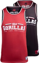 Gorilla Wear Keene Reversible Tank Top - Rood/Zwart - XL