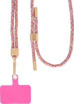 Candy telefoonkoord multicolor roze