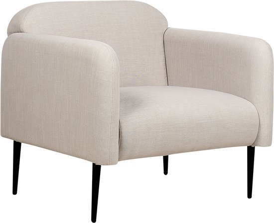 STOUBY - Fauteuil - Taupe - Linnen