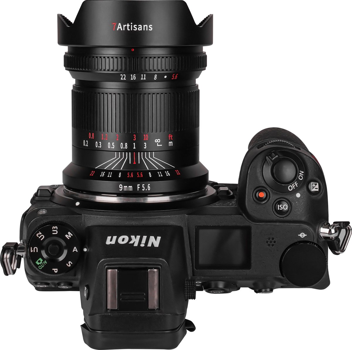 7artisans - Cameralens - 9mm F5.6 Nikon (Z-vatting) Full Frame, zwart