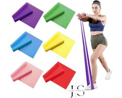 Kleur Roze - June Spring - PowerFlex Band - Weerstandsband - Stretchband - Oefenband - Fysio/Yoga/Pilates oefeningen- 150 cm lang - 15cm breed