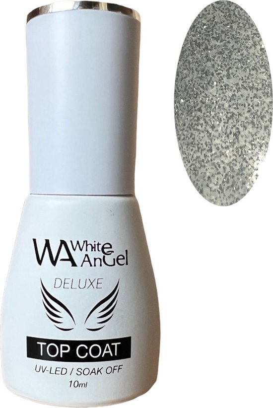 Gellex Glitter Top Coat (Reflective) 10ml Gel nagellak, Glitter