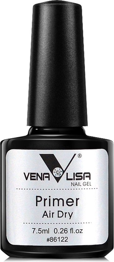 Twee flessen VENA LISA Nail Gel Primer, 7.5ml elk. Duidelijke primer met applicator.