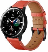 By Qubix 20mm - lederen bandje - Rood - Geschikt voor Huawei watch GT 2 (42mm) - Huawei watch GT 3 (42mm) - Huawei watch GT 3 Pro (43mm)