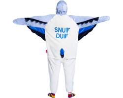 Duif onesie - dieren onesie - verkleedkleding - carnavalskleding - Carnaval kostuum - dames - heren – volwassenen - Snuifduif - Maat XS/S