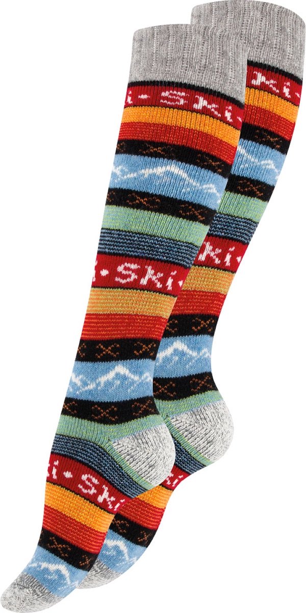 Skisokken wintersportsokken hygge sokken lang wol Multicolor