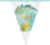 Vlaggenlijn Hello Boy babyshower - 6 meter