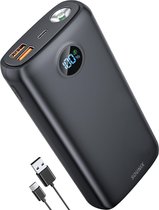 Sounix Powerbank 27000 mAh - Ultra Snellader 22.5W & batterij LED-display - Quick charge 3.0 - USB A/USB C Universele Powerbank - Zwart