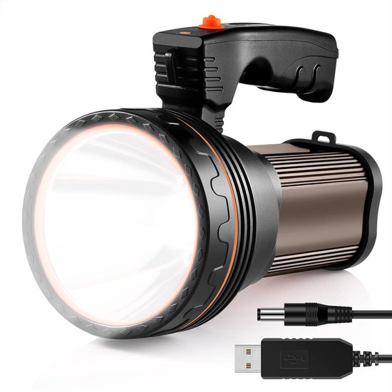Lampe de poche LED rechargeable, lampe de poche haute luminosité, lampe de  poche étanche zoomable ultra lumineuse avec 5 modes, lampe de poche  puissante pour les urgences, le camping, la randonnée en