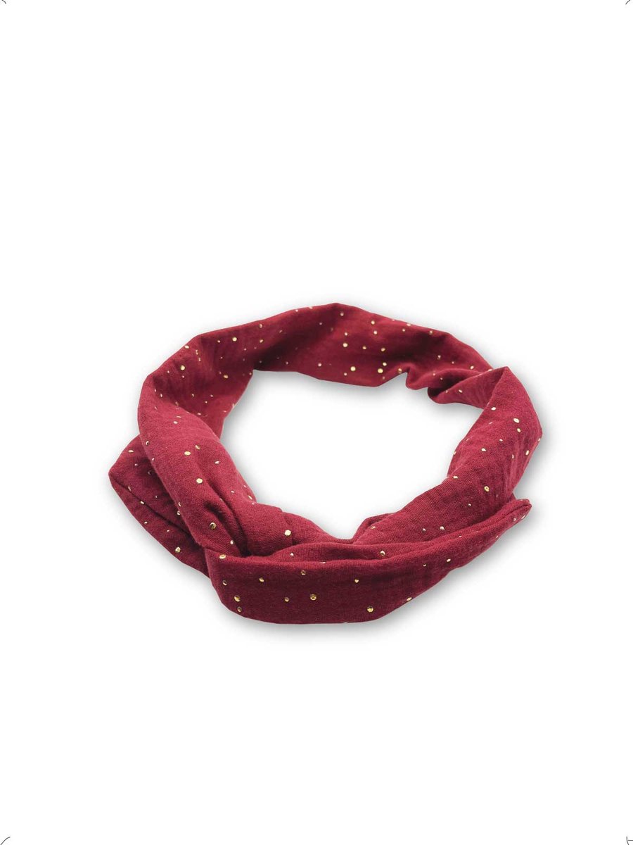 Duurzaam cadeau - Flexibele haarband - Haarband IJzerdraad - Bordeaux rood goud - 90 cm