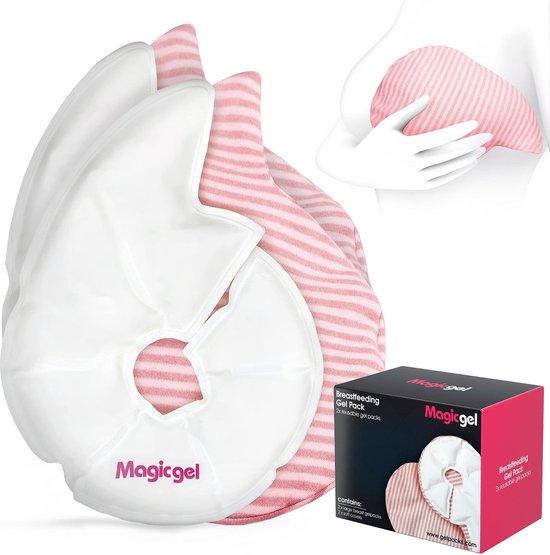 Magic Gel Borst Cooling Pads - Ice Gel Tepelkompressen om te helpen bij mastitis tijdens de borstvoeding of als borstwarmer voor een betere melkstroom - Mama Accessoires Burstkompressen