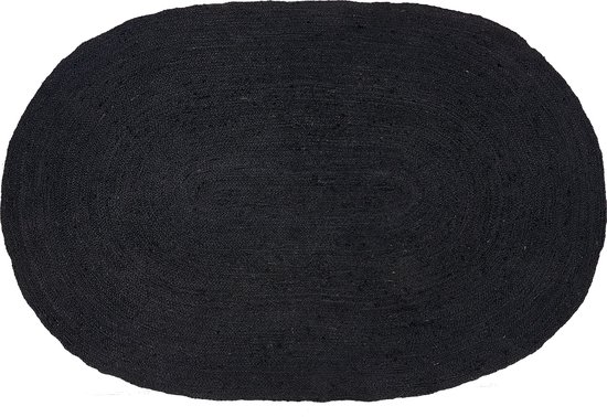 DEMIRCI - Laagpolig vloerkleed - Zwart - 160 x 230 cm - Jute