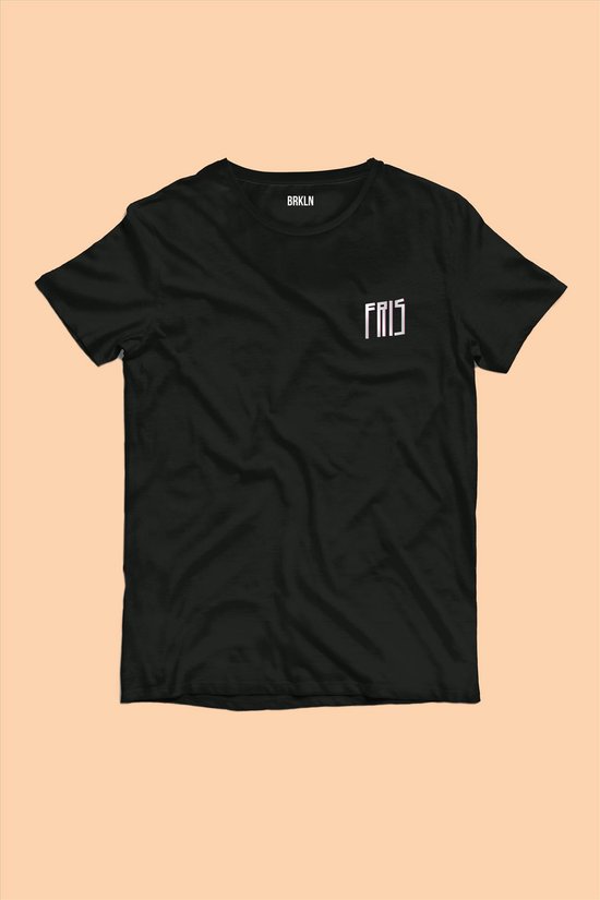 Brooklyn - Zwarte Fris T-shirt | Sportief geluk | Fit | Actief | Maat L