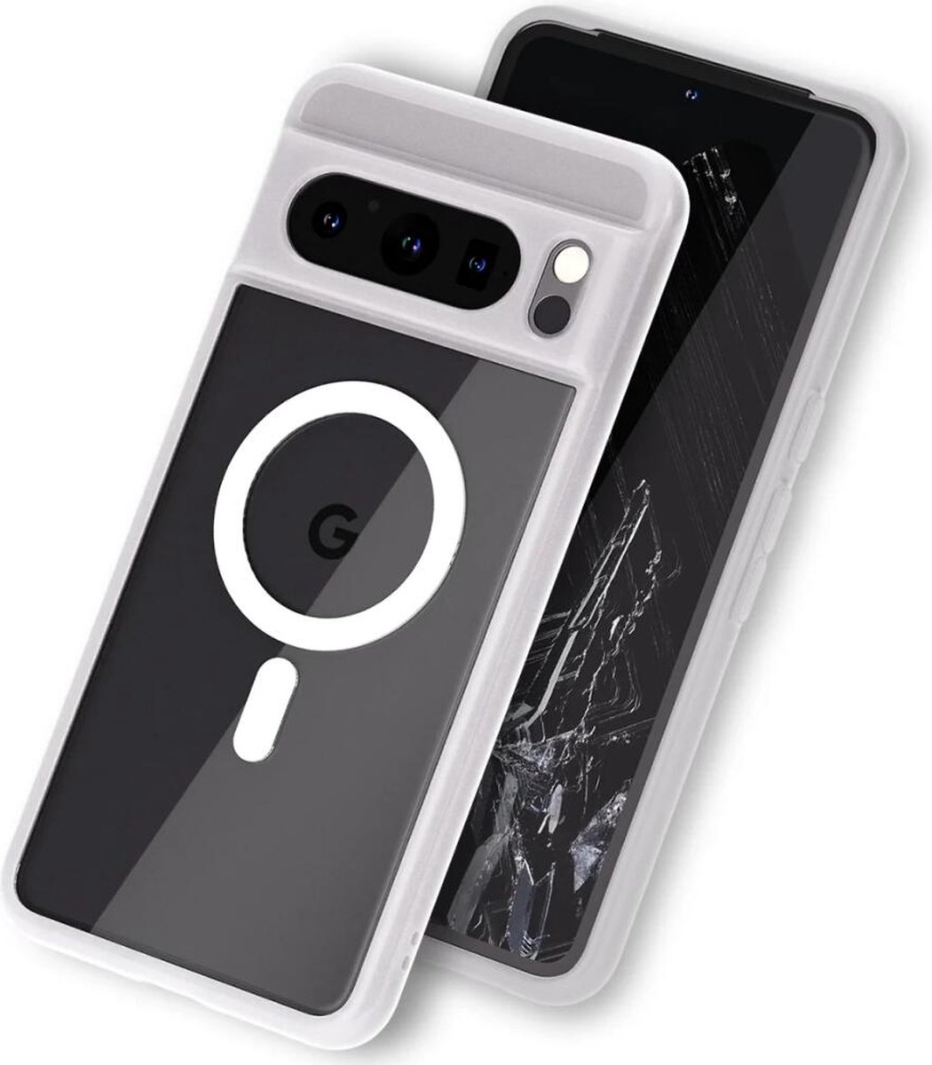Whitestone Scope Case Geschikt voor Google Pixel 8 Pro | Back Cover | Hoesje Compatibel met MagSafe | Wit