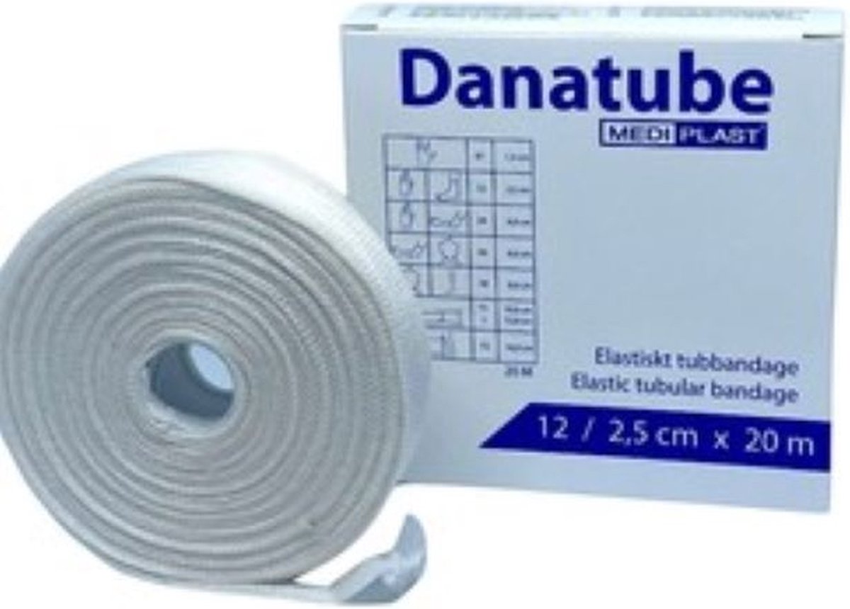 Goedkoopste Danatube bamboe Elastisch Buisverband 2,5cm x 20m - Pols en enkel