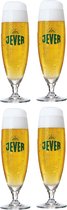 Jever Bierglas 30cl - Set van 4 Stuks - Perfect voor Jever Pilsener - Geniet van Authentiek Duits Bier in Stijlvolle Glazen