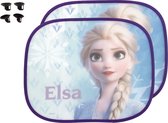 Disney Frozen Zonneschermen voor Auto - 44 x 36 cm - Blauw/Groen - UV-Bescherming - Ideaal voor Meisjes - Set van 2