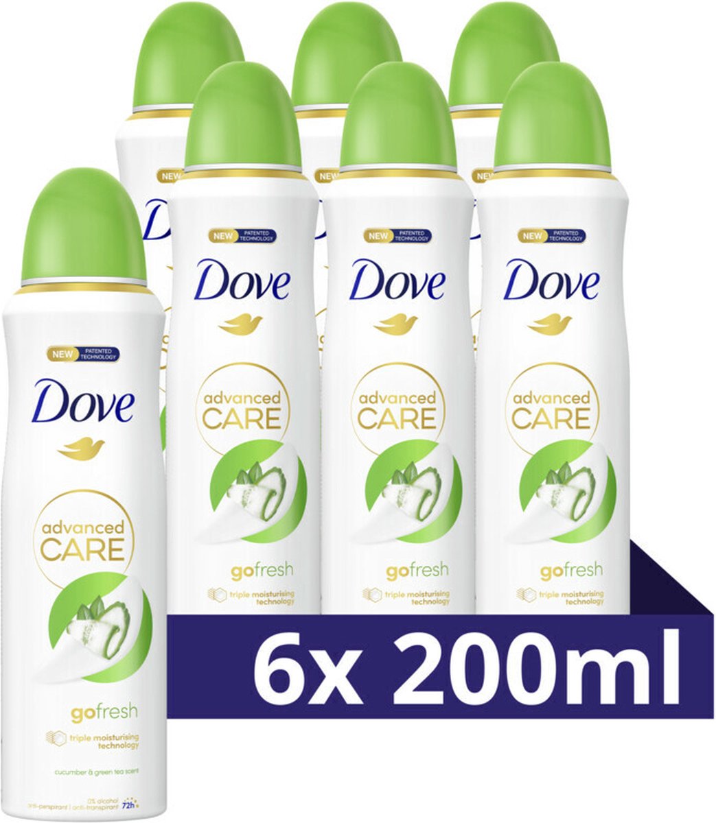 Dove 6x Deodorant Spray Cucumber & Green Tea 200 ml