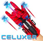 Celuxer™ Web Shooter - 1 x Handschoen - 1 x Web Shooter - Incl. 3 Gratis pijltjes - Spider Speelgoed - Spider launcher - Spider Webshooter - Blauw Rood