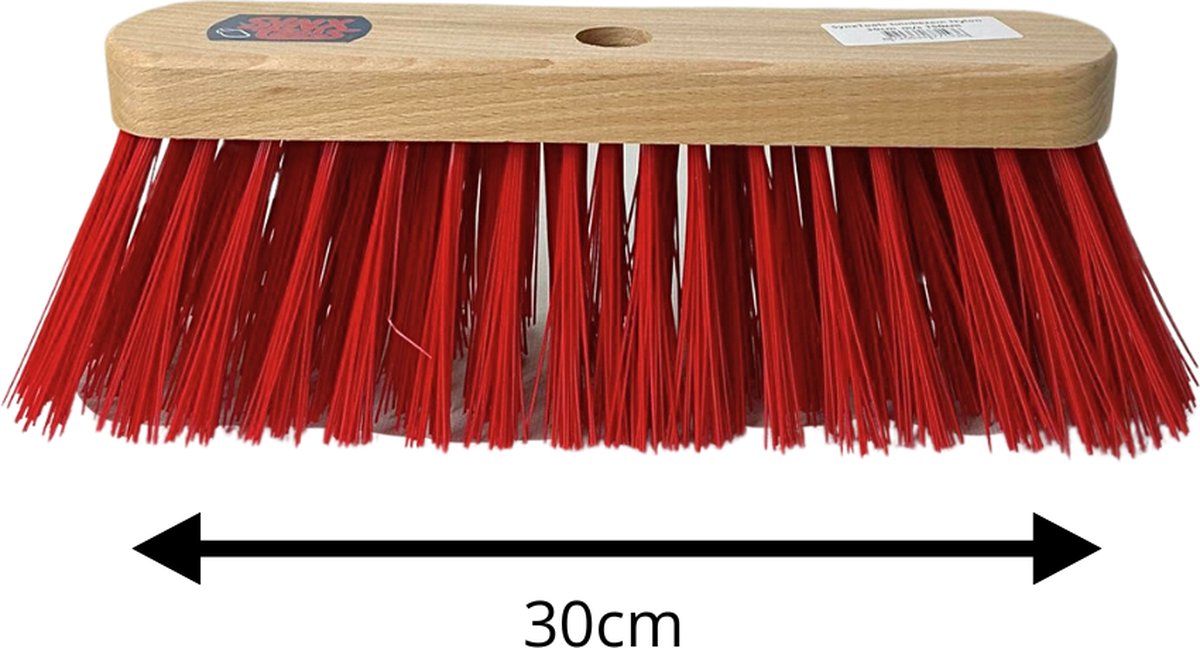 Goedkoopste Synx Tools Nylon Straatbezem 30cm - Bezems - Straatbezem Kunststof haren - Bezem - Schrobborstels - Buitenbezem - veger - Zonder steel