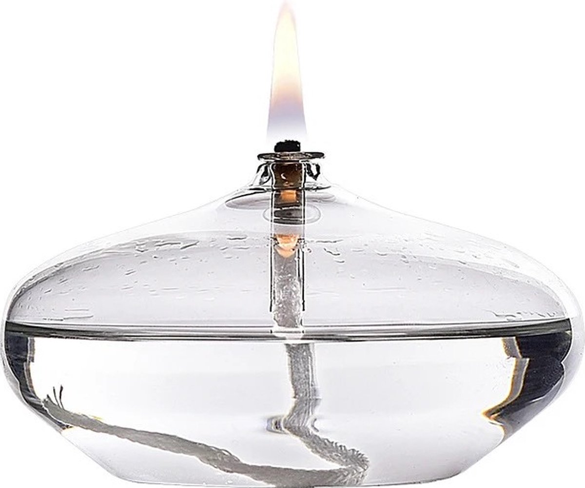KimDo - Olielamp glas - M - voor binnen - Kandelaar - transparant kandelaars - Decoratie woonkamer - accessoires