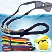 Drijvend Brillenbandje - Zwart - 33CM - Brillenkoord - Watersport - Drijvende Zonnebril Ketting - Anti-Slip - String - Bril - Touwen - Band - Koord Houder - Leesbril Brilbandjes