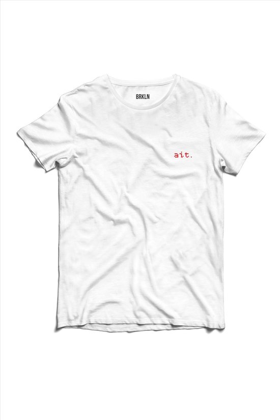 Brooklyn - Witte Ait T-shirt | Alright | Statement | Slang | Grappig | Cadeau - Maat S
