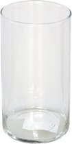 Gerimport Bloemenvaas cilinder - helder glas - D10 x H25 cm - vazen/siervaas