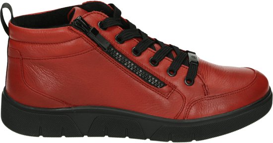 Ara 1224453 - VeterlaarzenHoge sneakersDames sneakersDames veterschoenenHalf-hoge schoenen - Kleur: Rood - Maat: 38.5