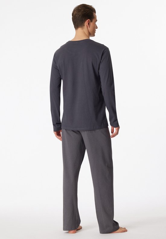 Heren pyjama donkerblauw Schiesser