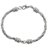 Behave Armband - zilver kleur - schakelarmband - cardano schakel - 16.5 cm
