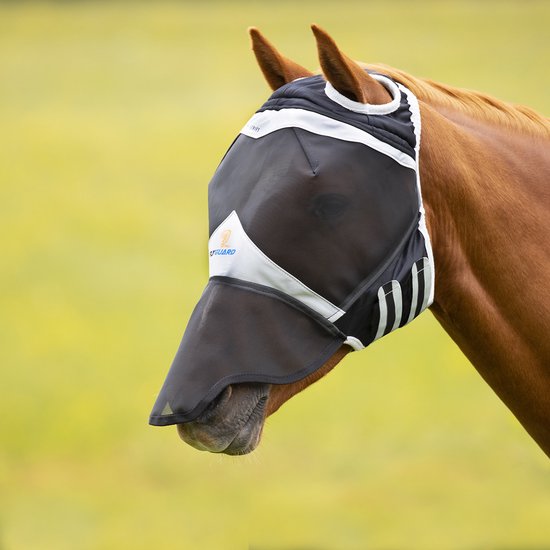 Foto: Shires vliegenmasker shires met neus zonder oren zwart